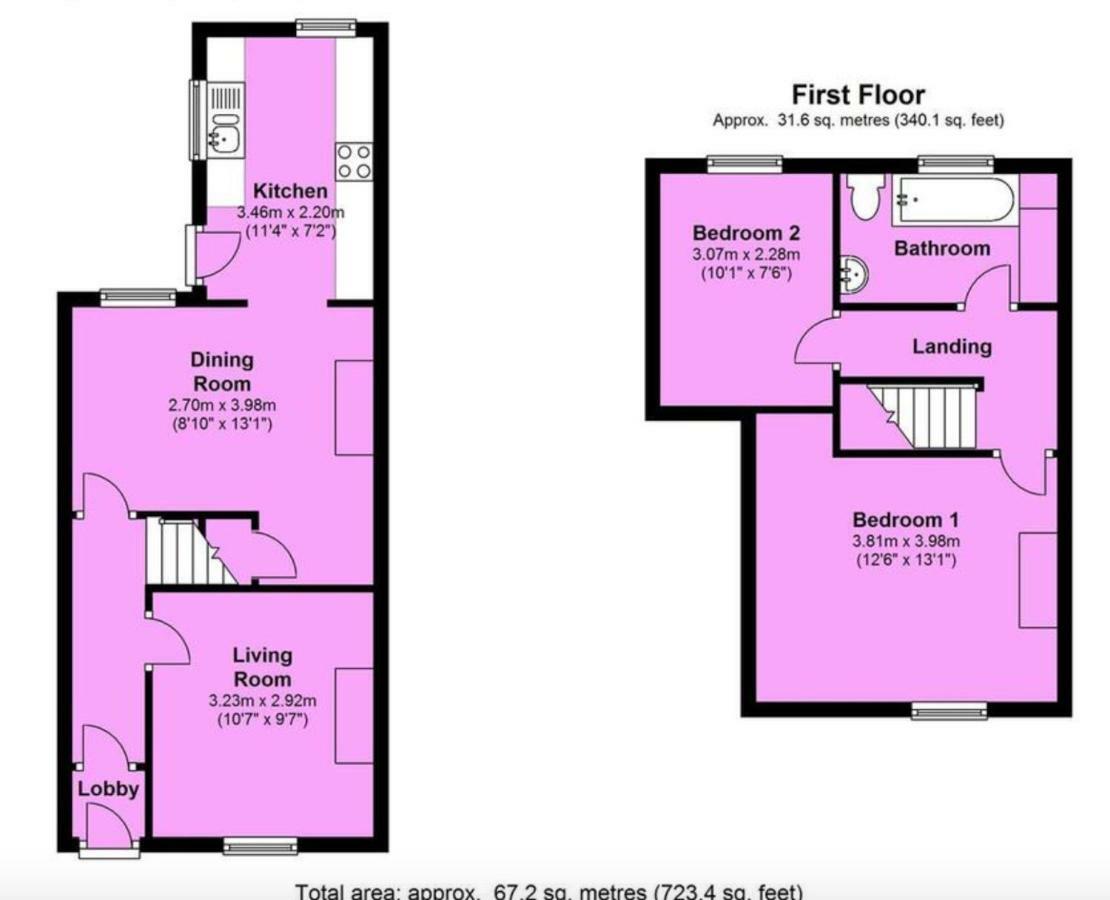 Entire 2-Bedroom House With Garden Йорк Экстерьер фото